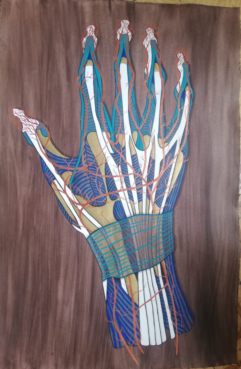 Mano grande. Acrílico sobre papel. 120 x 80 cm. 2022 