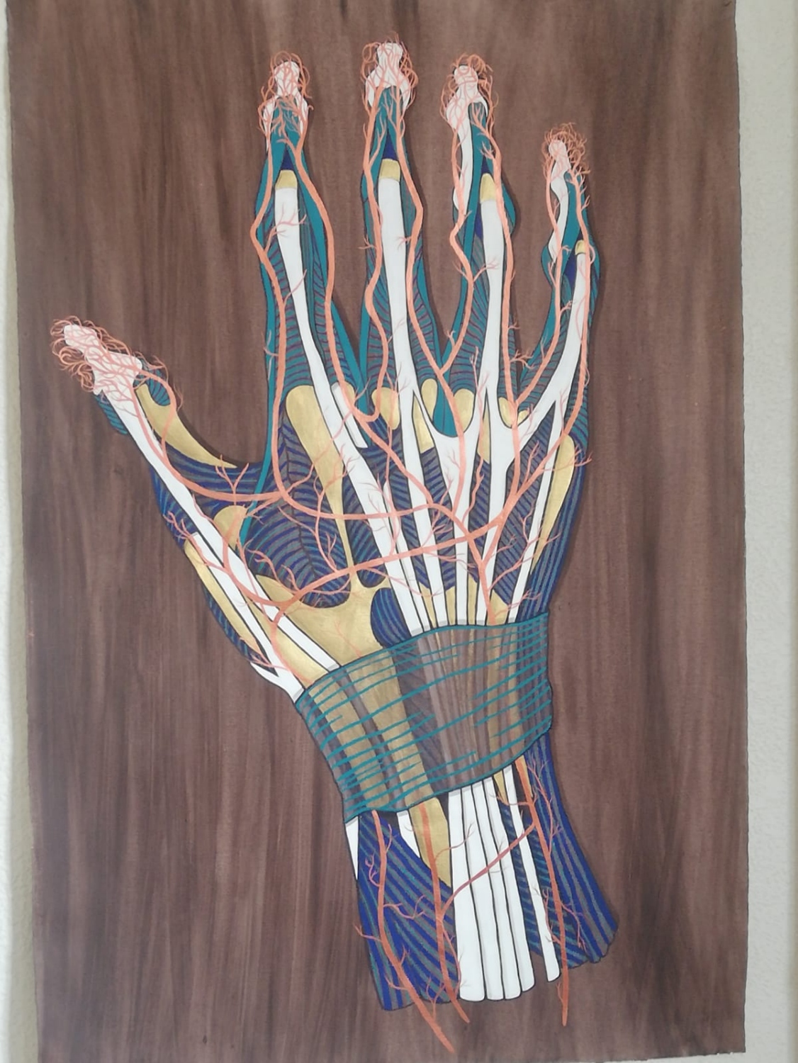 Mano grande. Acrílico sobre papel. 120 x 80 cm. 2018